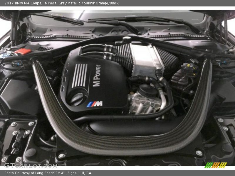 Mineral Grey Metallic / Sakhir Orange/Black 2017 BMW M4 Coupe