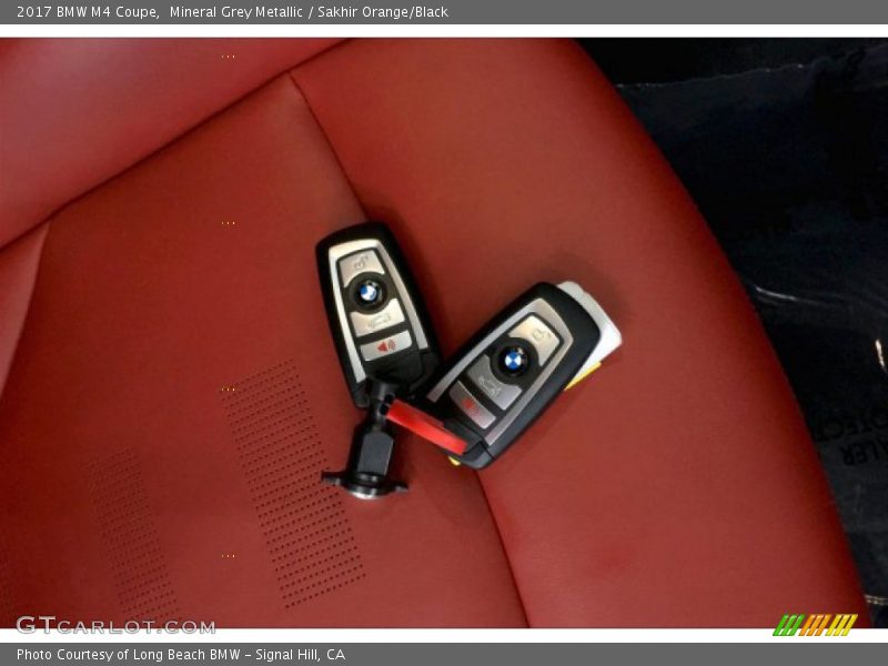 Mineral Grey Metallic / Sakhir Orange/Black 2017 BMW M4 Coupe