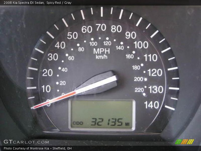 Spicy Red / Gray 2008 Kia Spectra EX Sedan