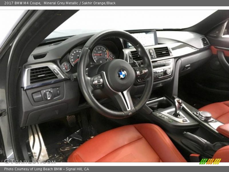 Mineral Grey Metallic / Sakhir Orange/Black 2017 BMW M4 Coupe