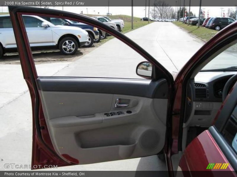 Spicy Red / Gray 2008 Kia Spectra EX Sedan