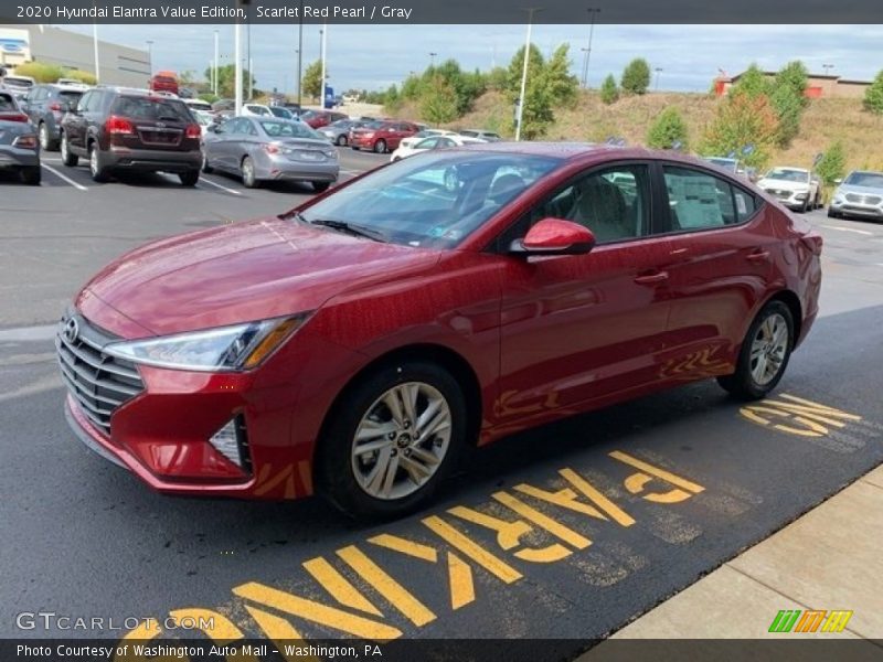 Scarlet Red Pearl / Gray 2020 Hyundai Elantra Value Edition