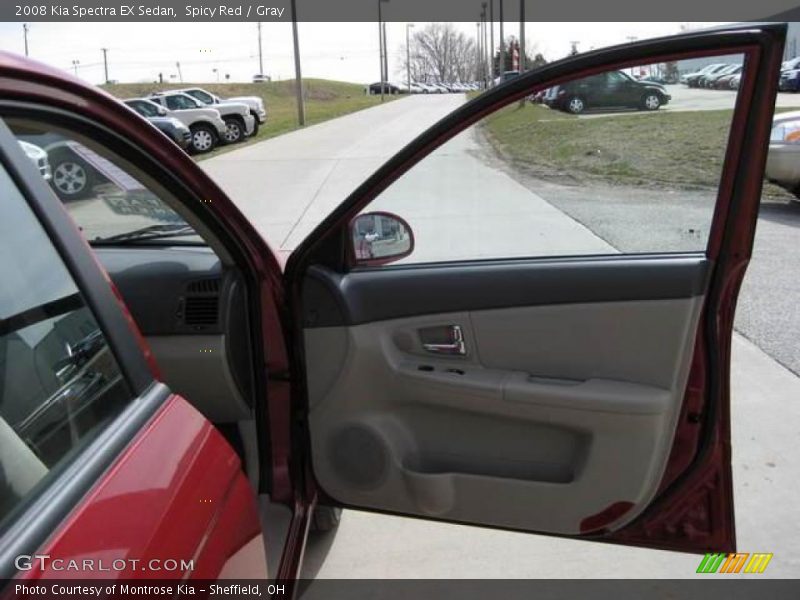 Spicy Red / Gray 2008 Kia Spectra EX Sedan