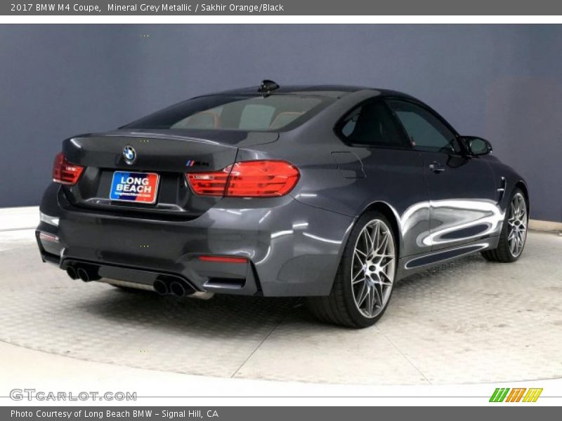 Mineral Grey Metallic / Sakhir Orange/Black 2017 BMW M4 Coupe