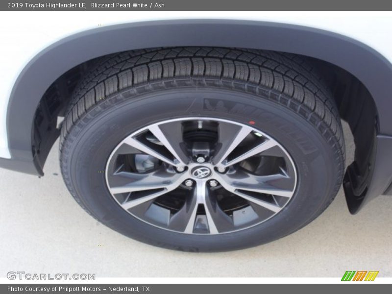 Blizzard Pearl White / Ash 2019 Toyota Highlander LE