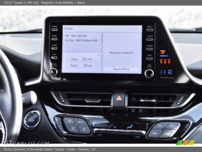 Magnetic Gray Metallic / Black 2019 Toyota C-HR XLE
