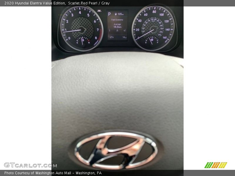 Scarlet Red Pearl / Gray 2020 Hyundai Elantra Value Edition