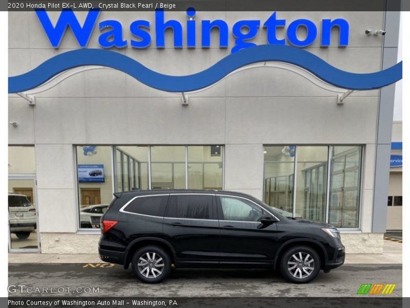 Crystal Black Pearl / Beige 2020 Honda Pilot EX-L AWD