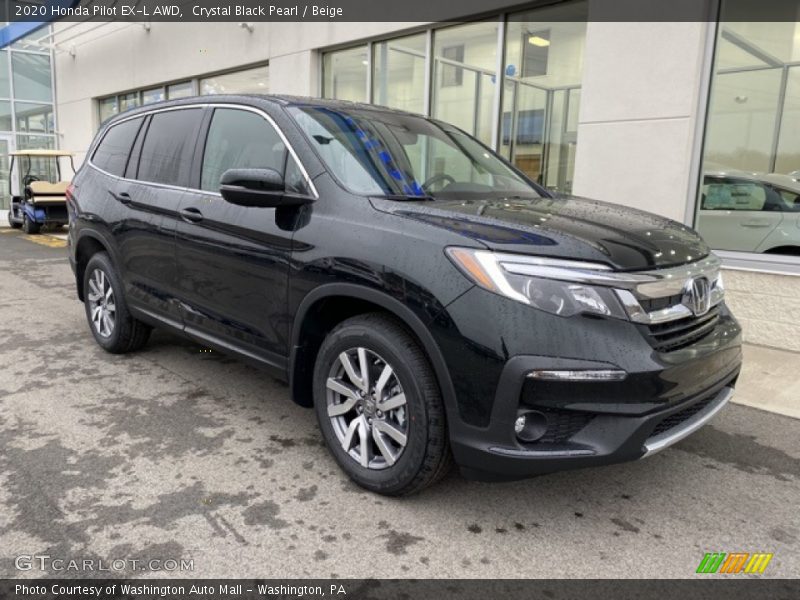 Crystal Black Pearl / Beige 2020 Honda Pilot EX-L AWD