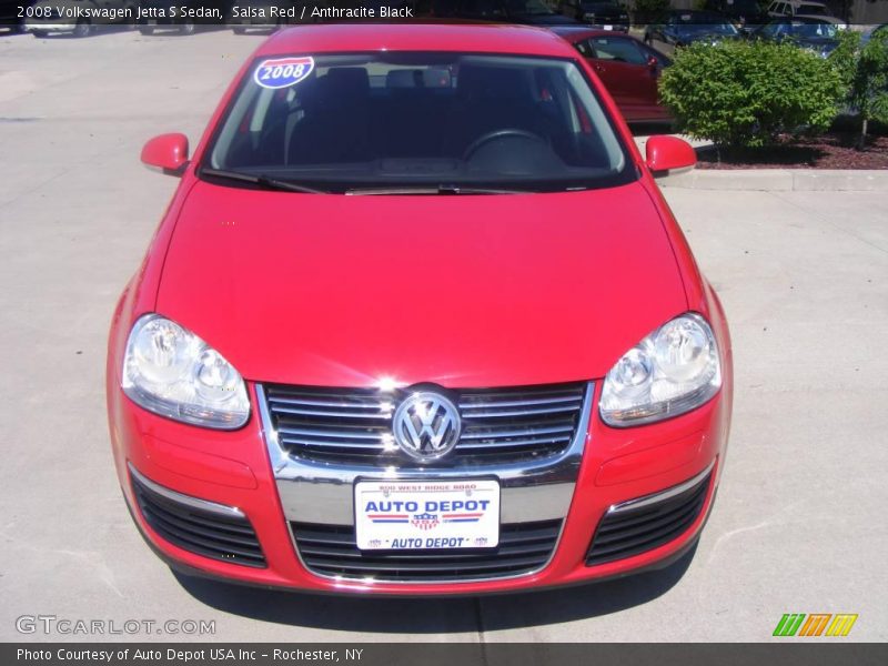 Salsa Red / Anthracite Black 2008 Volkswagen Jetta S Sedan