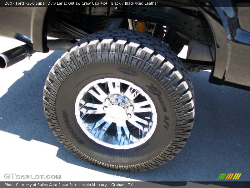 Black / Black/Red Leather 2007 Ford F250 Super Duty Lariat Outlaw Crew Cab 4x4
