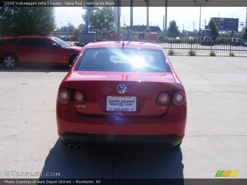 Salsa Red / Anthracite Black 2008 Volkswagen Jetta S Sedan