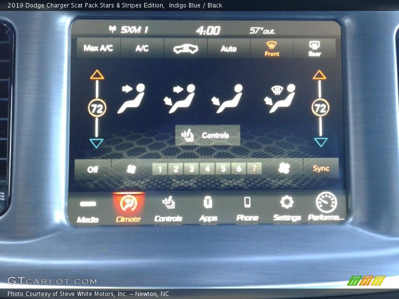 Indigo Blue / Black 2019 Dodge Charger Scat Pack Stars & Stripes Edition
