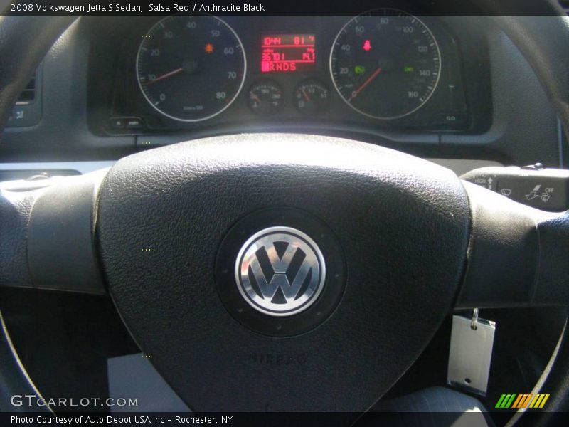 Salsa Red / Anthracite Black 2008 Volkswagen Jetta S Sedan