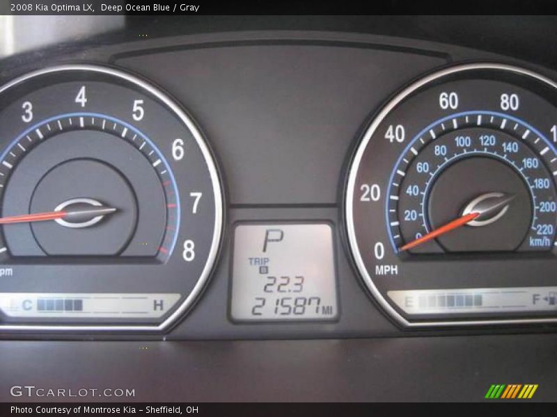 Deep Ocean Blue / Gray 2008 Kia Optima LX