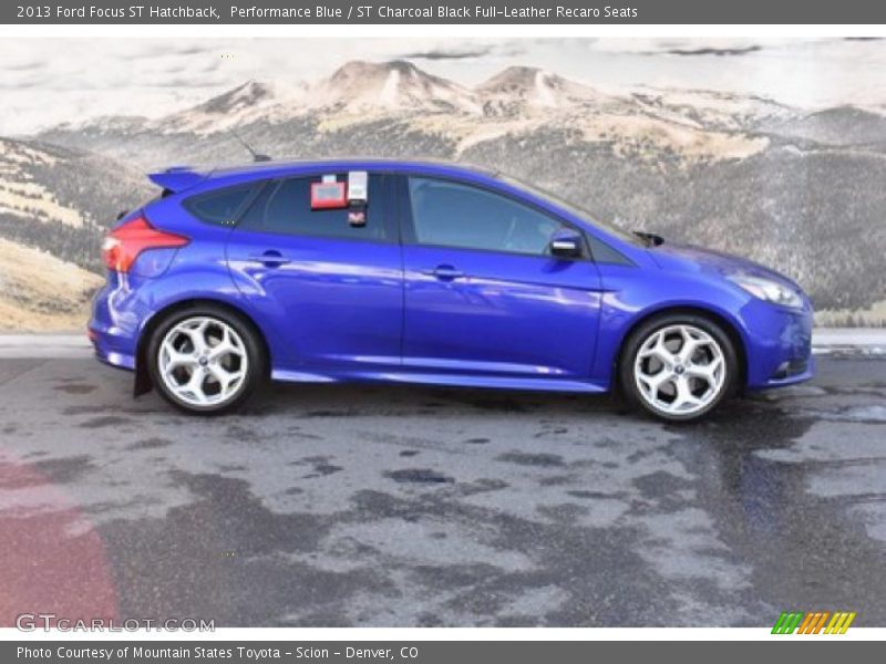 Performance Blue / ST Charcoal Black Full-Leather Recaro Seats 2013 Ford Focus ST Hatchback