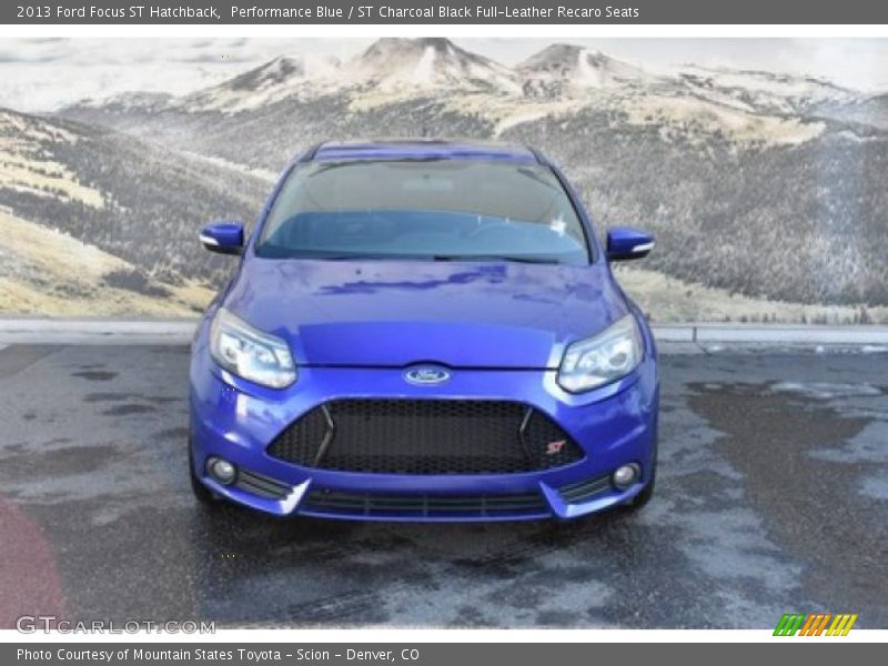 Performance Blue / ST Charcoal Black Full-Leather Recaro Seats 2013 Ford Focus ST Hatchback