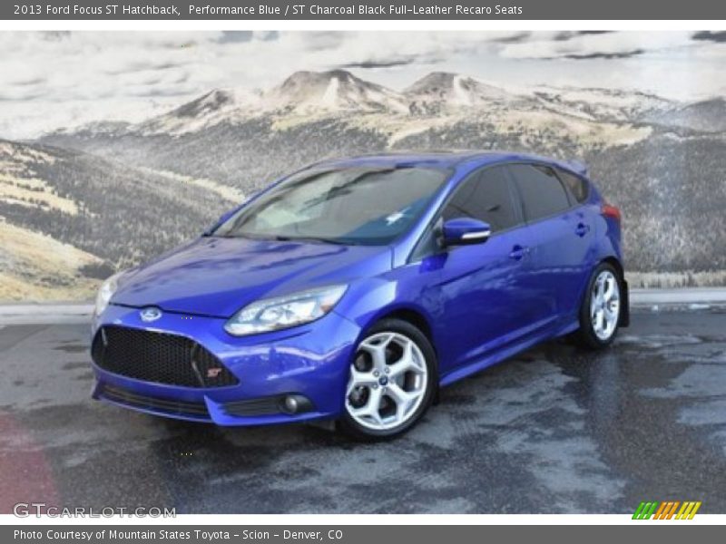 Performance Blue / ST Charcoal Black Full-Leather Recaro Seats 2013 Ford Focus ST Hatchback