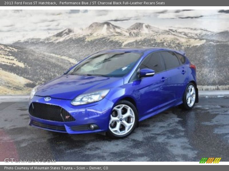 Performance Blue / ST Charcoal Black Full-Leather Recaro Seats 2013 Ford Focus ST Hatchback