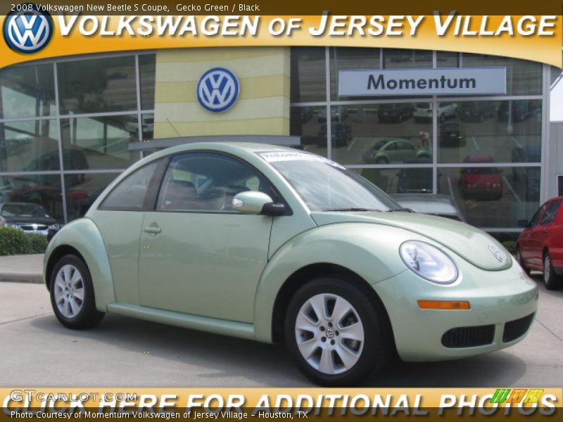 Gecko Green / Black 2008 Volkswagen New Beetle S Coupe