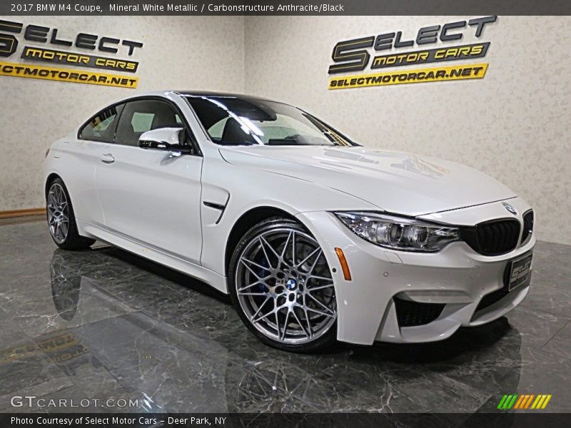 Mineral White Metallic / Carbonstructure Anthracite/Black 2017 BMW M4 Coupe
