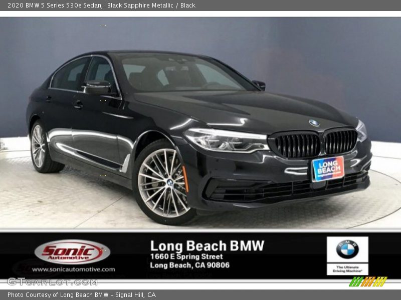Black Sapphire Metallic / Black 2020 BMW 5 Series 530e Sedan
