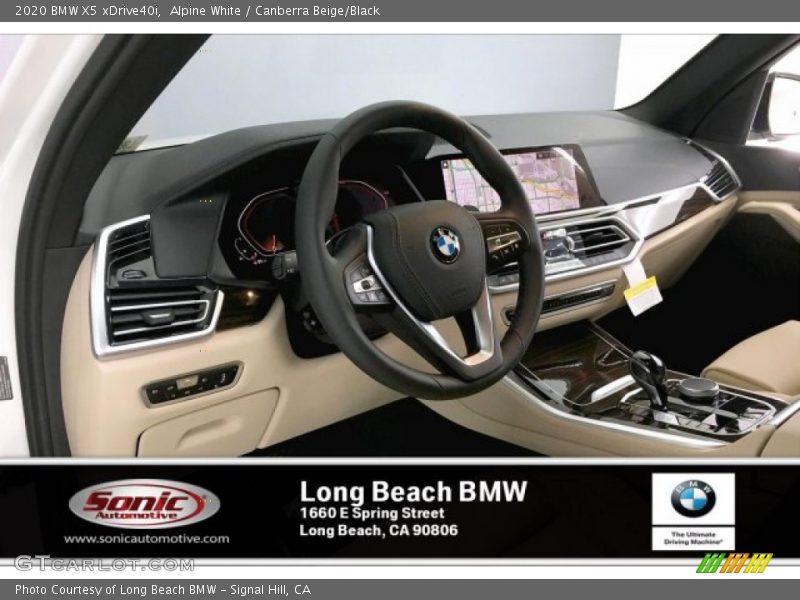 Alpine White / Canberra Beige/Black 2020 BMW X5 xDrive40i