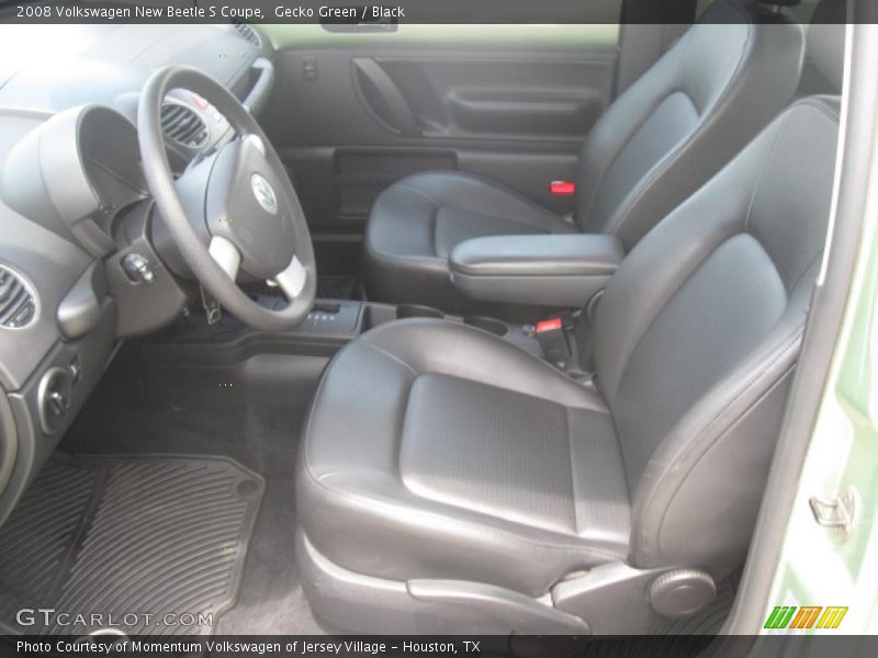 Gecko Green / Black 2008 Volkswagen New Beetle S Coupe