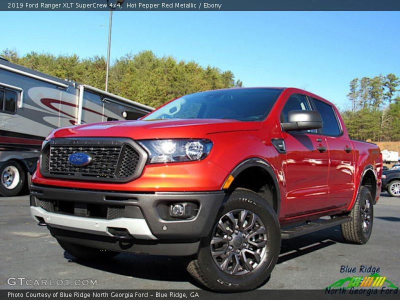 Hot Pepper Red Metallic / Ebony 2019 Ford Ranger XLT SuperCrew 4x4