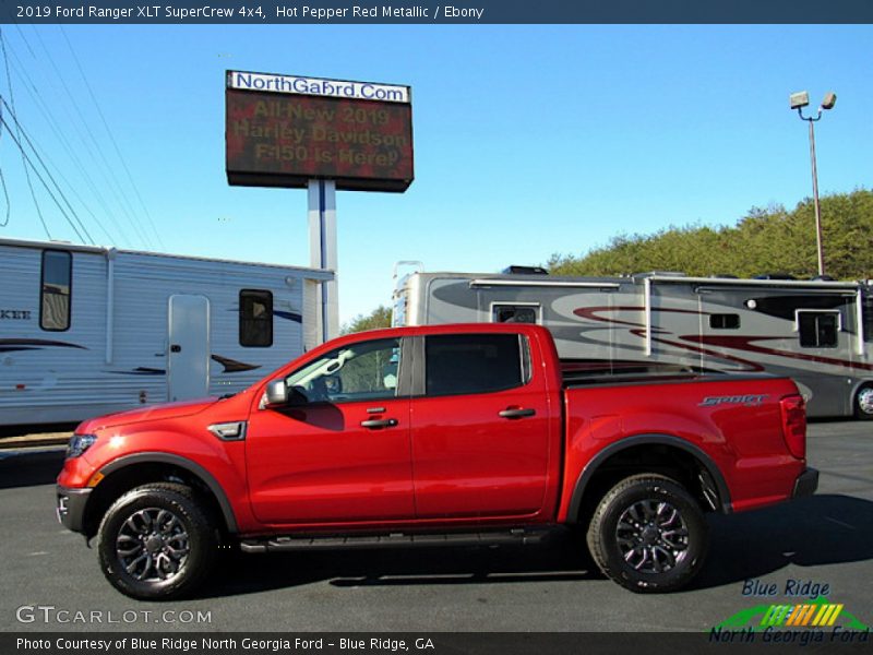 Hot Pepper Red Metallic / Ebony 2019 Ford Ranger XLT SuperCrew 4x4