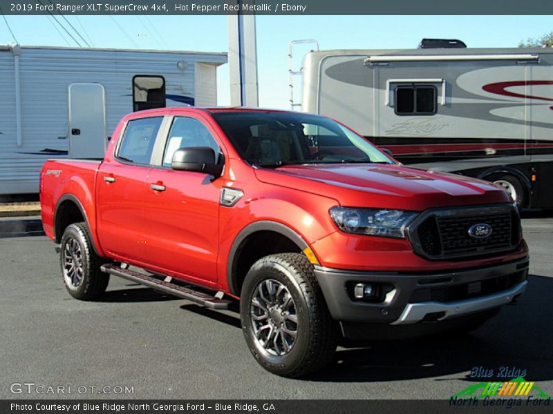Hot Pepper Red Metallic / Ebony 2019 Ford Ranger XLT SuperCrew 4x4