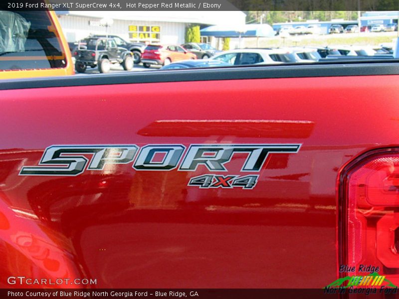Hot Pepper Red Metallic / Ebony 2019 Ford Ranger XLT SuperCrew 4x4