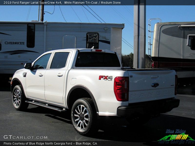 White Platinum Tri-Coat / Medium Stone 2019 Ford Ranger Lariat SuperCrew 4x4