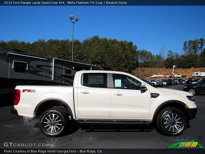 White Platinum Tri-Coat / Medium Stone 2019 Ford Ranger Lariat SuperCrew 4x4