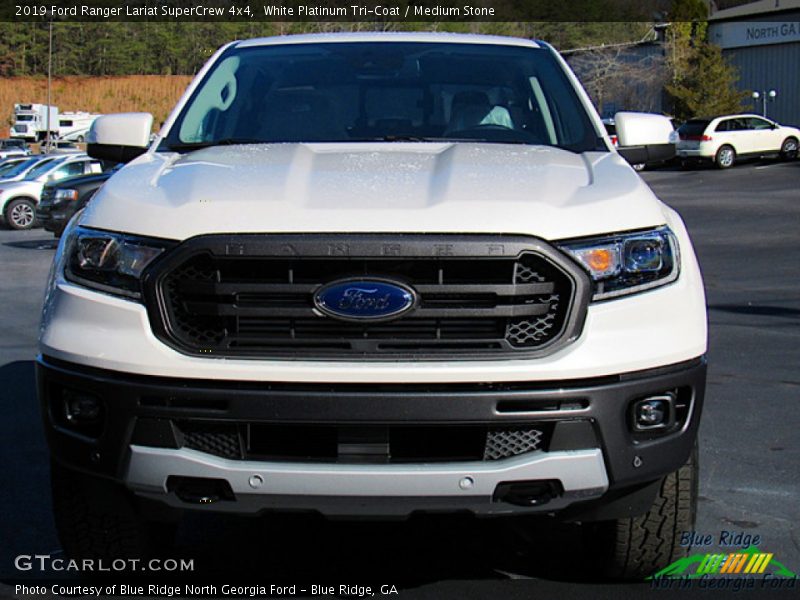 White Platinum Tri-Coat / Medium Stone 2019 Ford Ranger Lariat SuperCrew 4x4