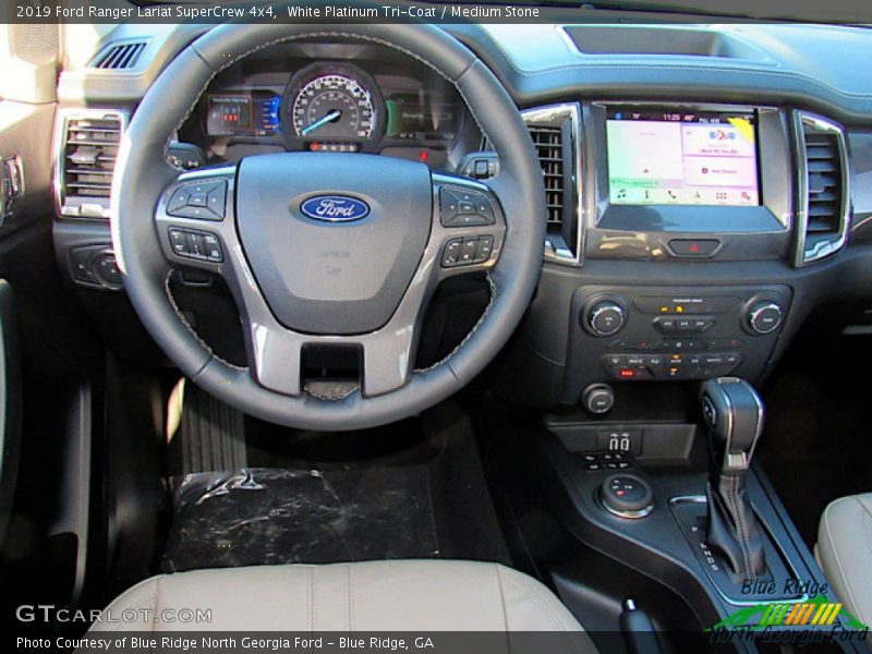 White Platinum Tri-Coat / Medium Stone 2019 Ford Ranger Lariat SuperCrew 4x4