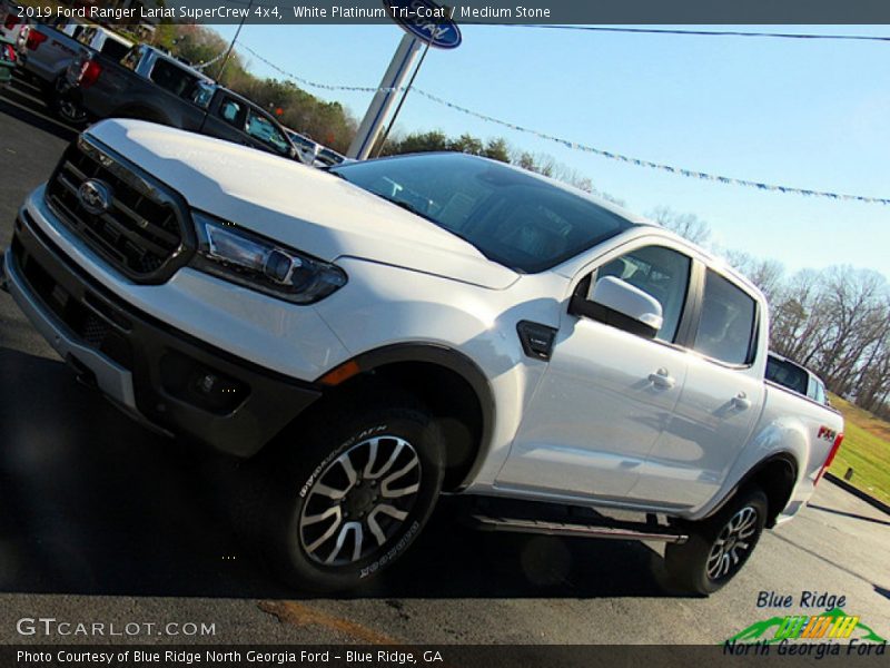 White Platinum Tri-Coat / Medium Stone 2019 Ford Ranger Lariat SuperCrew 4x4