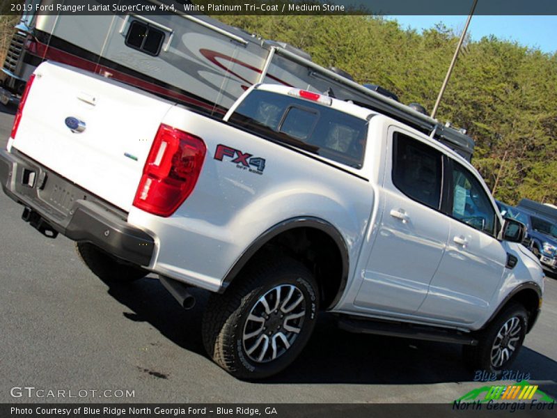 White Platinum Tri-Coat / Medium Stone 2019 Ford Ranger Lariat SuperCrew 4x4