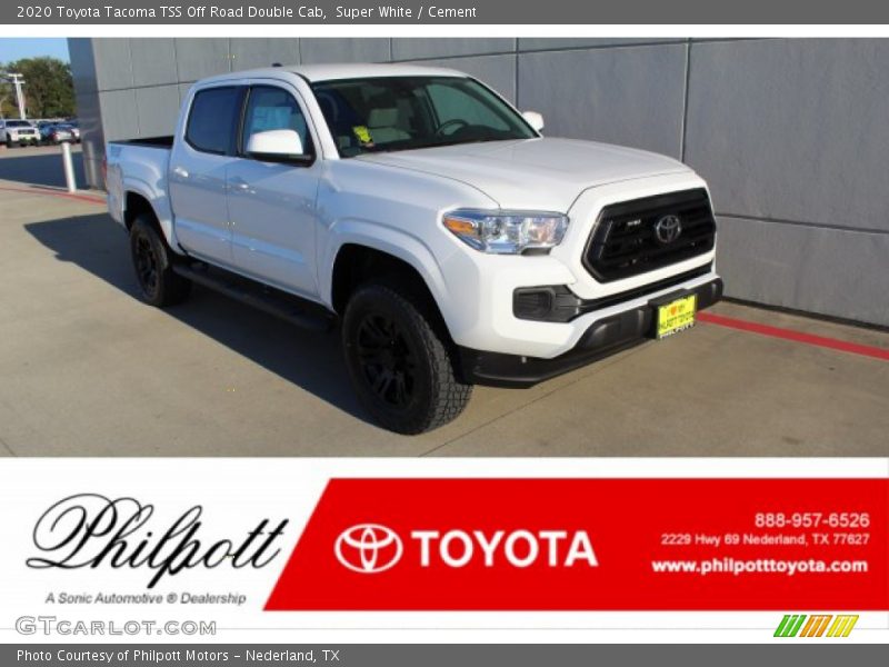 Super White / Cement 2020 Toyota Tacoma TSS Off Road Double Cab