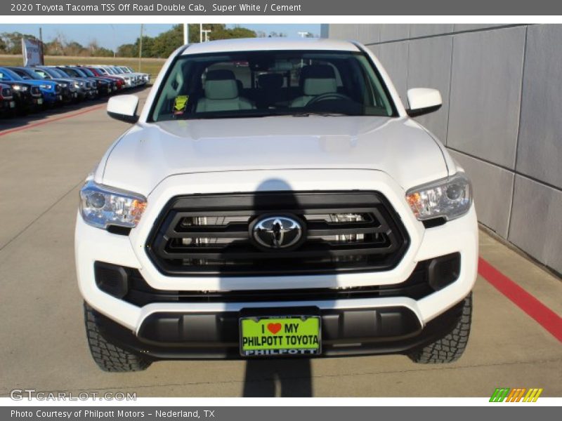 Super White / Cement 2020 Toyota Tacoma TSS Off Road Double Cab