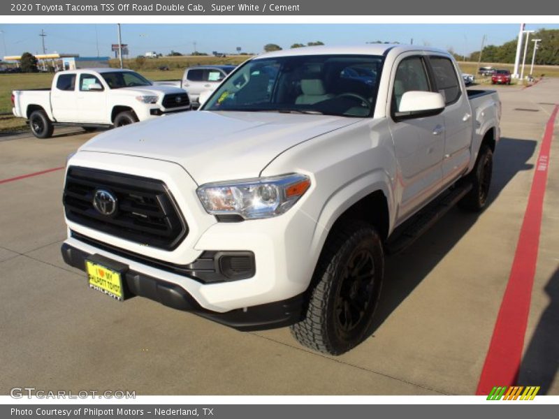 Super White / Cement 2020 Toyota Tacoma TSS Off Road Double Cab