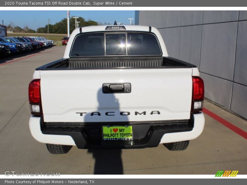 Super White / Cement 2020 Toyota Tacoma TSS Off Road Double Cab