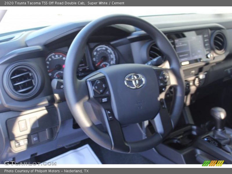 Super White / Cement 2020 Toyota Tacoma TSS Off Road Double Cab