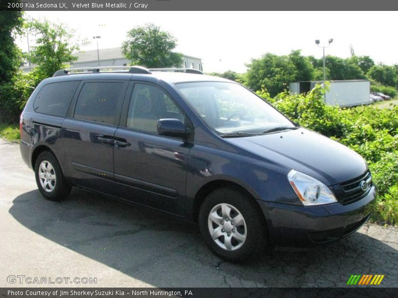 Velvet Blue Metallic / Gray 2008 Kia Sedona LX