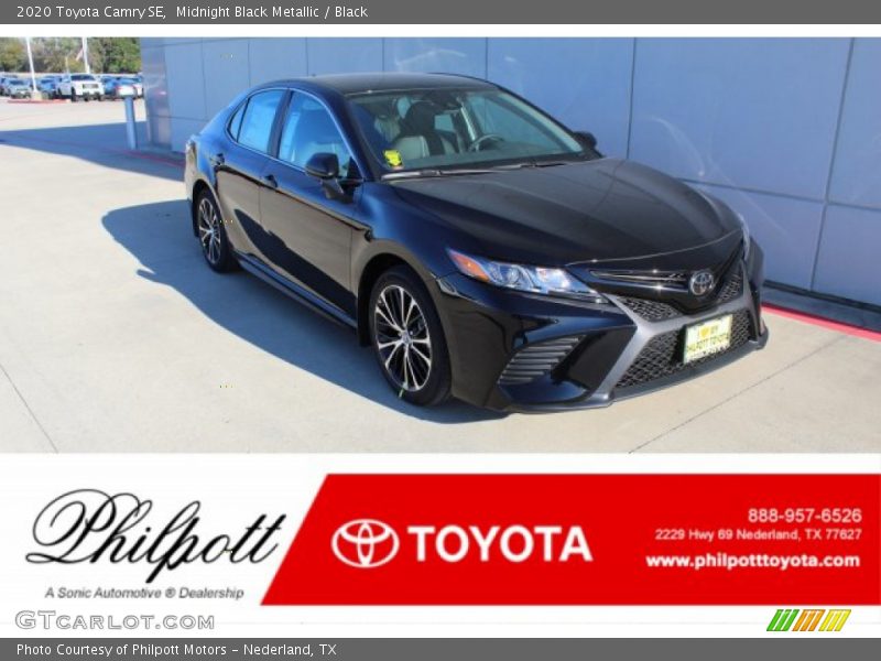Midnight Black Metallic / Black 2020 Toyota Camry SE