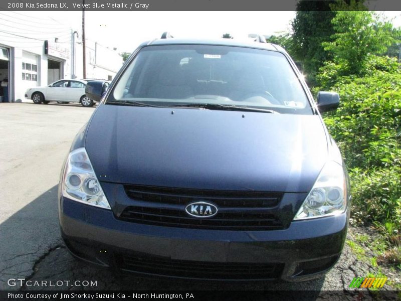 Velvet Blue Metallic / Gray 2008 Kia Sedona LX