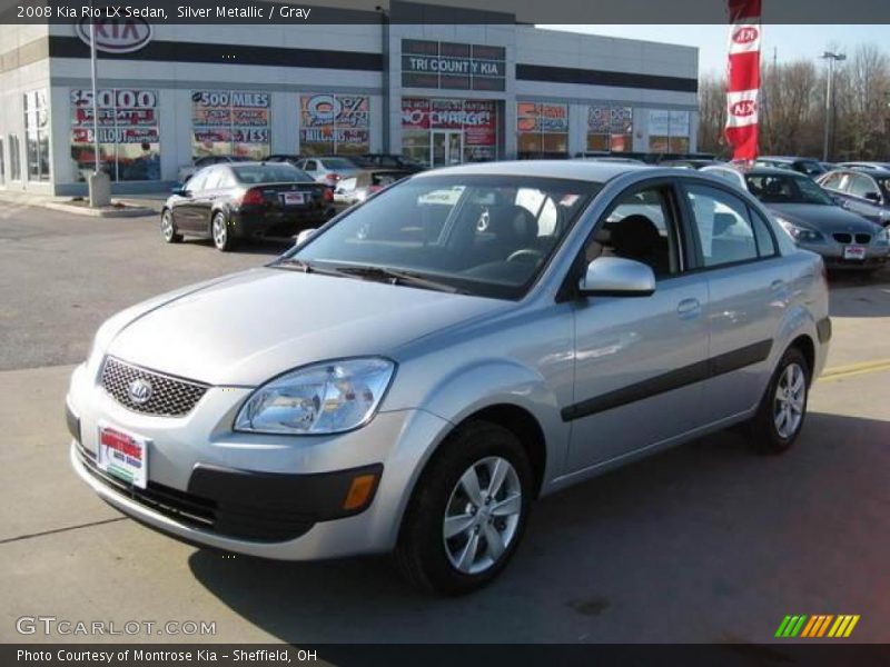 Silver Metallic / Gray 2008 Kia Rio LX Sedan