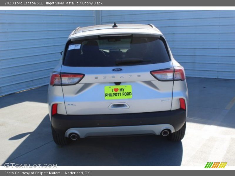 Ingot Silver Metallic / Ebony Black 2020 Ford Escape SEL