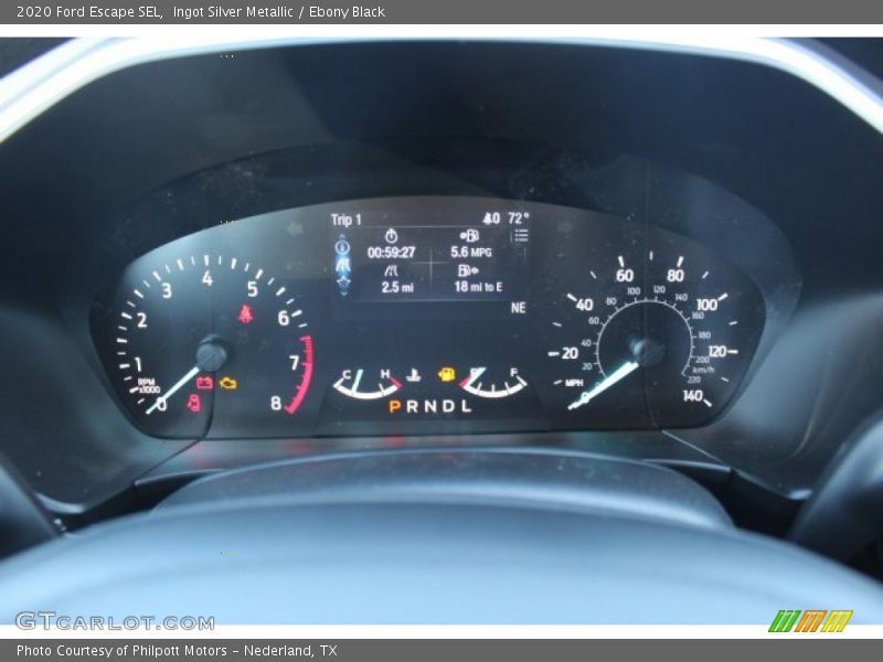 Ingot Silver Metallic / Ebony Black 2020 Ford Escape SEL