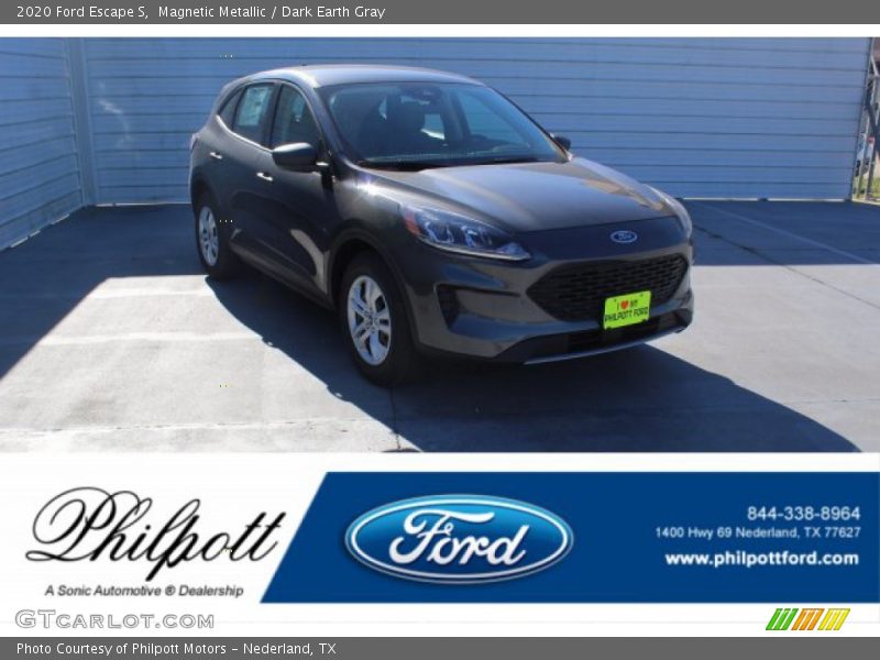 Magnetic Metallic / Dark Earth Gray 2020 Ford Escape S